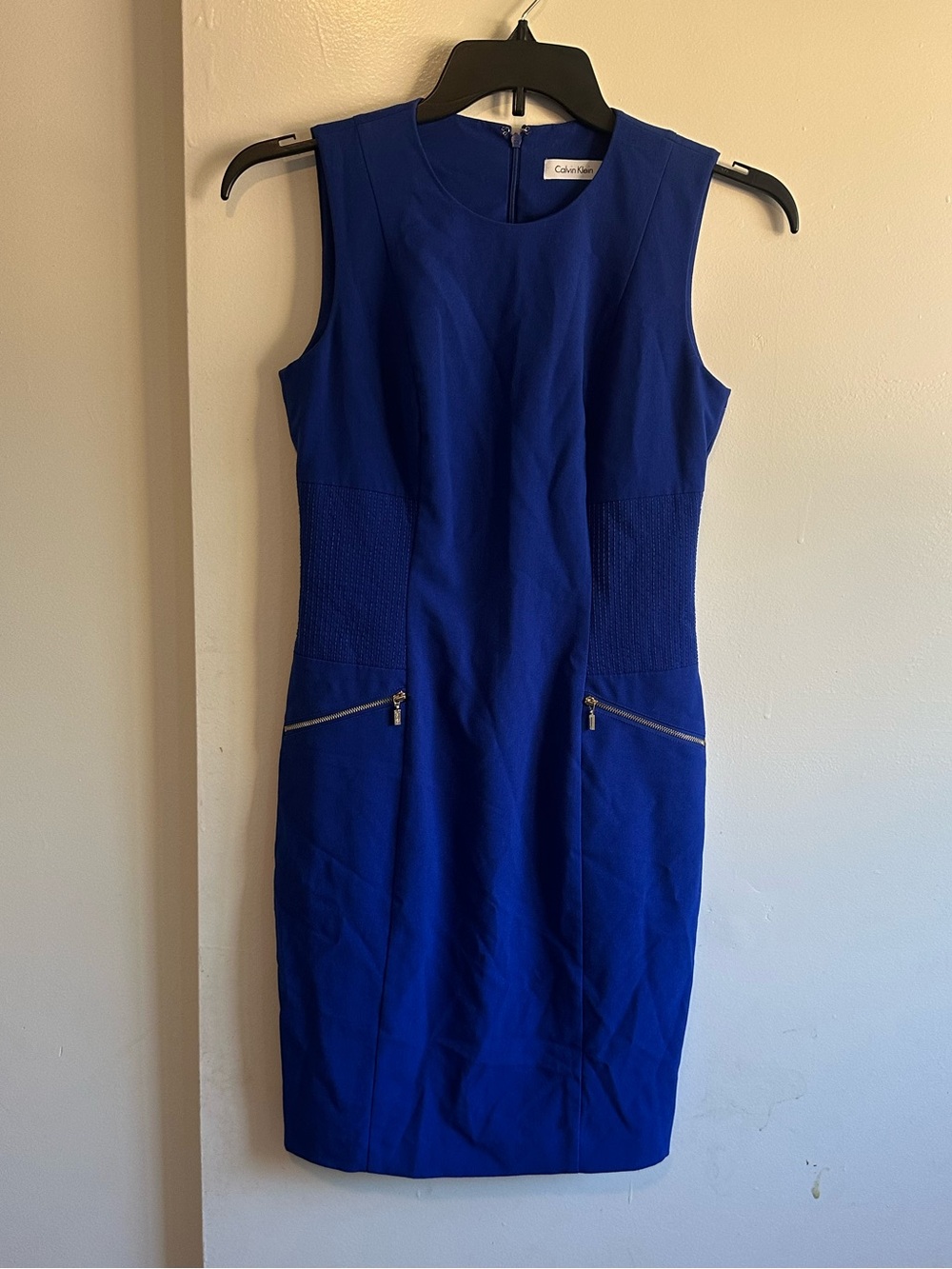 Calvin Klein Royal Blue Sleeveless Sheath Dress